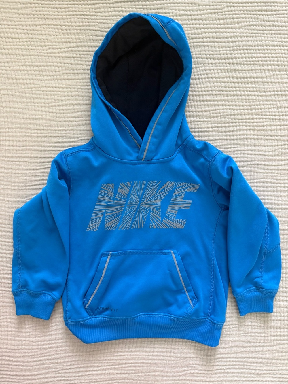 Nike Kids 4T Bright Blue Pullover Hoodie with Graphic Logo